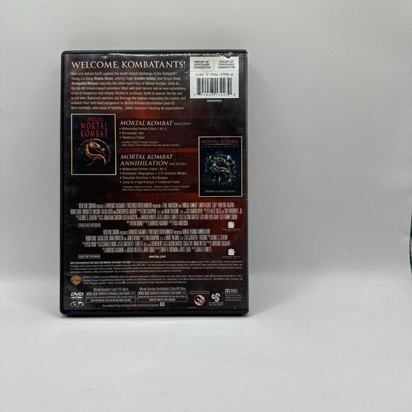 Mortal Kombat Double Feature Mortal Kombat Mortal Kombat Annihilation DVD - Picture 3 of 4